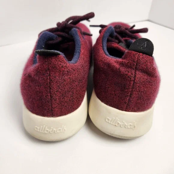Allbirds Women's Wool Runner Red Berry Low Top Lace-up Sneakers Size W8 - Picture 2 of 8